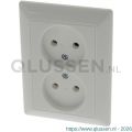 Jung AS500 contactdoos inbouw 2-voudig polarwit 66.003.49