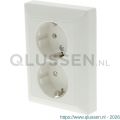 Jung AS500 contactdoos inbouw 2-voudig randaarde polarwit 66.003.50
