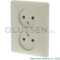 Peha Standard contactdoos inbouw 2-voudig crème 66.010.49
