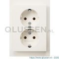 Berker K1 contactdoos inbouw 2-voudig randaarde polarwit 66.021.51