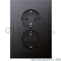 Berker K1 contactdoos inbouw 2-voudig randaarde antraciet 66.022.51