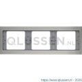 Berker K5 afdekraam 3-voudig horizontaal RVS 66.023.24