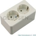 Berker AP contactdoos opbouw 2-voudig randaarde polarwit 66.026.50