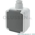 Peha contactdoos opbouw 1-voudig randaarde wartel M20 grijs 66.028.42