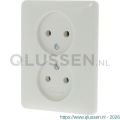 Gira System 55 contactdoos inbouw 2-voudig polarwit 66.051.49