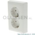 Gira System 55 contactdoos inbouw 2-voudig randaarde polarwit 66.051.50