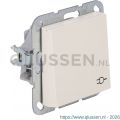 Gira System 55 contactdoos inbouw 1-voudig randaarde met klep crème 66.052.44