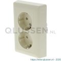 Gira System 55 contactdoos inbouw 2-voudig randaarde crème 66.052.50