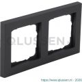 Gira E2 afdekraam inbouw 2-voudig verticaal-horizontaal zwart 66.053.22