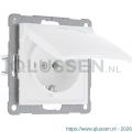 Q-Link S2 contactdoos 1-voudig met klep randaarde polarwit 66.082.44