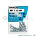 Deltafix inbusbout cilinderkop verzinkt M4x20 mm DIN 912 blister 15 stuks 11369