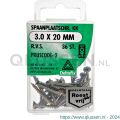 Deltafix spaanplaatschroef platkop kruiskop RVS A2 3.0x20 mm blister 36 stuks 11451