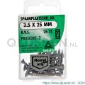 Deltafix spaanplaatschroef platkop kruiskop RVS A2 3.5x25 mm blister 26 stuks 11455