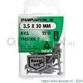 Deltafix spaanplaatschroef platkop kruiskop RVS A2 3.5x30 mm blister 22 stuks 11456