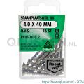 Deltafix spaanplaatschroef platkop kruiskop RVS A2 4.0x40 mm blister 16 stuks 11463