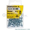 Deltafix spaanplaatschroef platkop kruiskop verzinkt 3.5x20 mm blister 40 stuks 11611