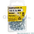 Deltafix spaanplaatschroef platkop kruiskop verzinkt 4.0x16 mm blister 45 stuks 11616