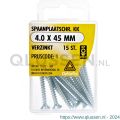 Deltafix spaanplaatschroef platkop kruiskop verzinkt 4.0x45 mm blister 15 stuks 11622