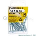 Deltafix spaanplaatschroef platkop kruiskop verzinkt 4.5x35 mm blister 20 stuks 11628