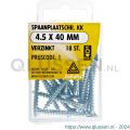 Deltafix spaanplaatschroef platkop kruiskop verzinkt 4.5x40 mm blister 18 stuks 11629