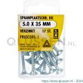 Deltafix spaanplaatschroef platkop kruiskop verzinkt 5.0x35 mm blister 17 stuks 11635