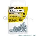 Deltafix spaanplaatschroef cilinderkop kruiskop verzinkt 3.0x13 mm blister 40 stuks 11653