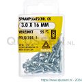 Deltafix spaanplaatschroef cilinderkop kruiskop verzinkt 3.0x16 mm blister 55 stuks 11654