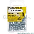 Deltafix spaanplaatschroef cilinderkop kruiskop verzinkt 3.5x25 mm blister 40 stuks 11657