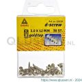 D-Screw Gold-Top spaanplaatschroef platkop kruiskop met smeerfilm verzinkt 3.0x12 mm blister 36 stuks 12019