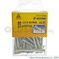 D-Screw Gold-Top spaanplaatschroef platkop kruiskop met smeerfilm verzinkt 4.0x50 mm blister 42 stuks 12063