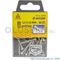 D-Screw Gold-Top spaanplaatschroef platkop kruiskop met smeerfilm RVS A2 3.5x25 mm blister 30 stuks 12103