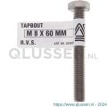 Deltafix tapbout zonder moer RVS A2 M4x25 mm DIN 933 80090