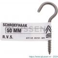 Deltafix schroefhaak RVS A2 40 mm 80258