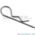 QlinQ borgclip enkel 5 mm lengte 82 mm verzinkt set 2 stuks 1029515