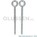 QlinQ schroefoog 120x7.8 mm verzinkt set 2 stuks 1095915