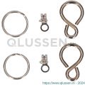 QlinQ ketting-gootsteenset vernikkeld set 2 stuks 1095946