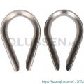 QlinQ puntkous 8 mm groef RVS set 2 stuks 1095953