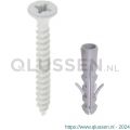 QlinQ rail bevestigingsset schroef wit met plug set 20 stuks 1110303