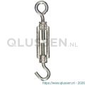 Steelies Ultimate draadspanner DIN 1480 M6x110 mm haak en oog verzinkt QN110601101
