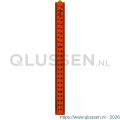 Schuil duimstok kunststof oranje 1 m mm-cm 4 delen 8626