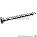 QZ 809 spaanplaatschroef platkop kop 5 mm 3.0x16 mm Pozidriv PZ 1 staal gehard geelverzinkt 809.30016.1122