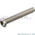 Hoenderdaal laagbolkopschroef RVS A2 IB 6 ISO 7380 M10x30 mm 100 stuks 2180.30.69201