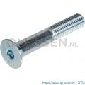 Hoenderdaal binnenzeskantbout staal verzinkt VZ 8.8 platkop PK IB 2.5 DIN 7991 M4x20 mm 200 stuks 2170.11.25001