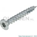 Dynaplus constructieschroef staal verzinkt VZ platkop PK met snijpunt Torx TX 30 6.0x40 mm 100 stuks 0281.01.49601