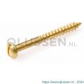 Hoenderdaal houtschroef messing blank bolkop BK zaagsnede DIN 96 3.5x30 mm 200 stuks 0111.20.17220