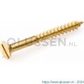 Hoenderdaal houtschroef messing blank platkop PK zaagsnede DIN 97 2.5x10 mm 200 stuks 0101.20.04320