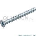 Hoenderdaal metaalschroef staal verzinkt VZ platkop PK Phillips PH 1 DIN 965 M3x6 mm 200 stuks 1602.01.12001