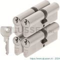 AXA dubbele veiligheidscilinder set 4 stuks gelijksluitend Security verlengd 45-50 7211-34-08/G4