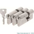 AXA dubbele veiligheidscilinder set 3 stuks gelijksluitend Security verlengd 30-45 7211-03-08/G3