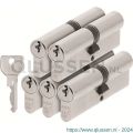 AXA dubbele veiligheidscilinder set 5 stuks gelijksluitend Security verlengd 45-50 7211-34-08/G5